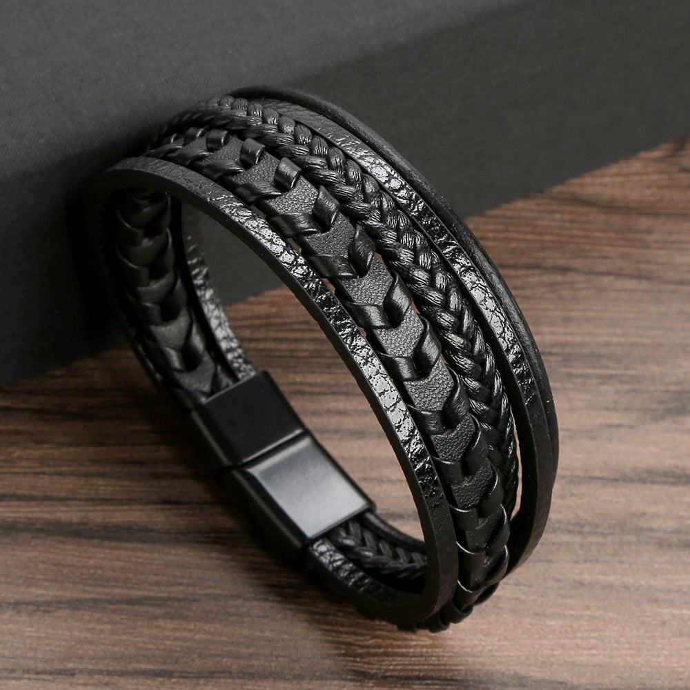 Leather men's bracelet – rugged, stylish, and timeless (Buy one, get one free)